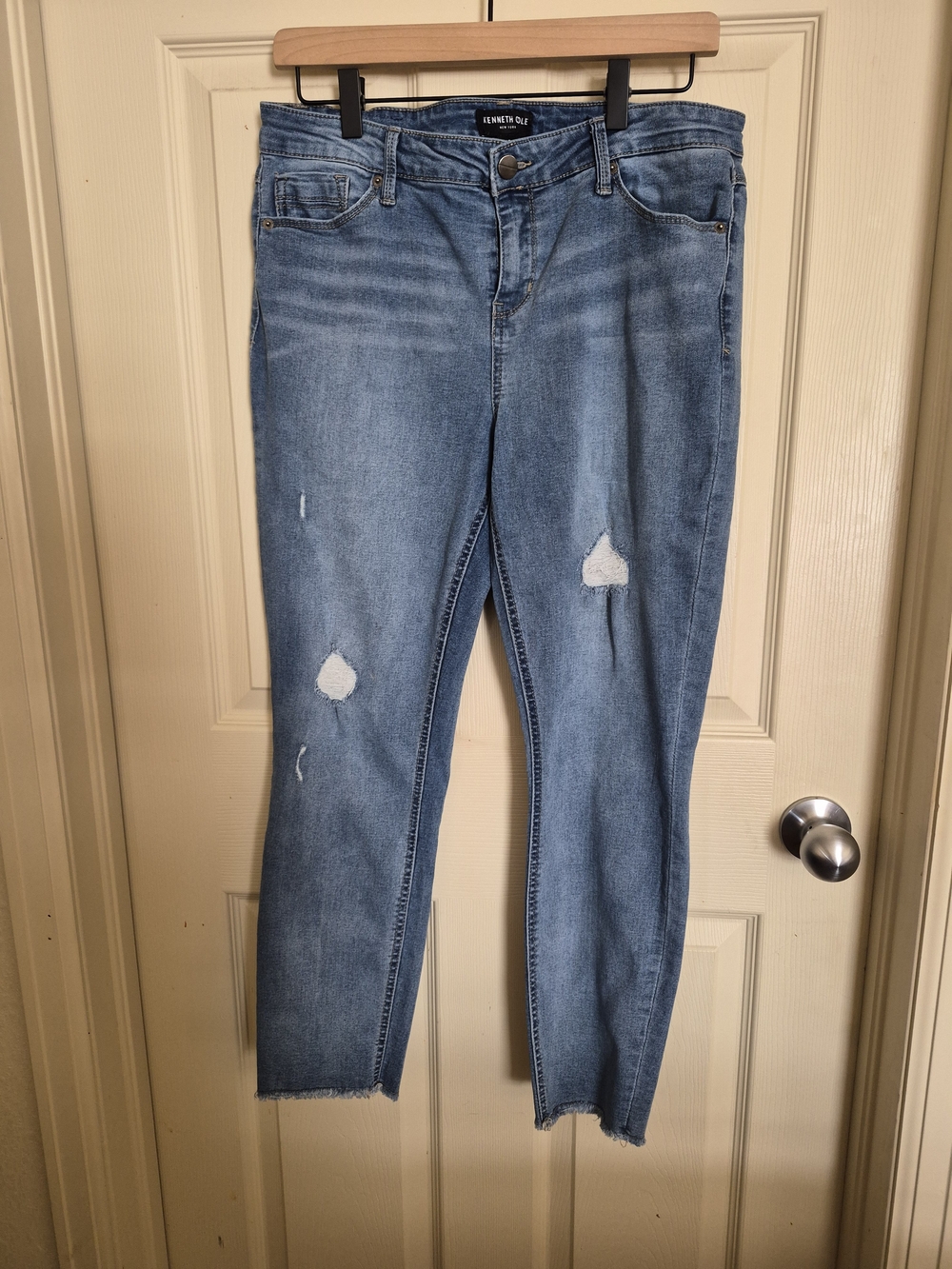 Size 12 Women's Kenneth Cole Light Blue Distressed Women’s Jeans